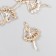 Decor for creativity metal, rhinestones "ballerina" gold 3.4x2.2 cm