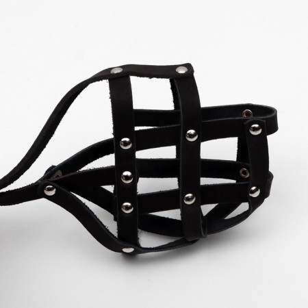 Muzzle No. 2, like, puppy shepherd (length on a nose 10 cm, muzzle 28 cm), black-3