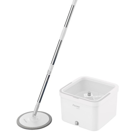 Pioneer 7126S cleaning set, a bucket with a pen, mop, 2 nozzles, white