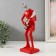 Souvenir Polystone "Musician with a guitar" Red with silver 27.5x7.5x12.5 cm