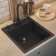 Quartz-quartz kitchen up-up-quartz upd-07, rectangular, color 04 black
