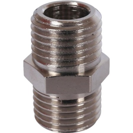 NIPPEL STUT SFT-0004-001414, 1/4 ", external/external thread, nickelled brass