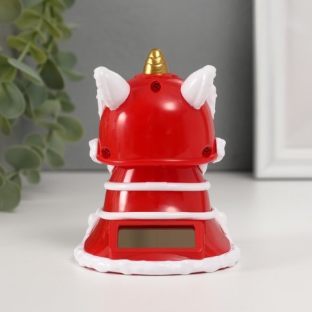 Plastic Plastic "Chinese Leo" red-white 8.5x7.3x8.5 cm-4