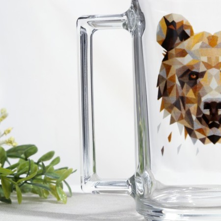 Animals mug, glass, 320 ml, mix-5