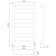 Electric heated towel rail "Image" P9, 500x1000 mm, 260 watts, universal