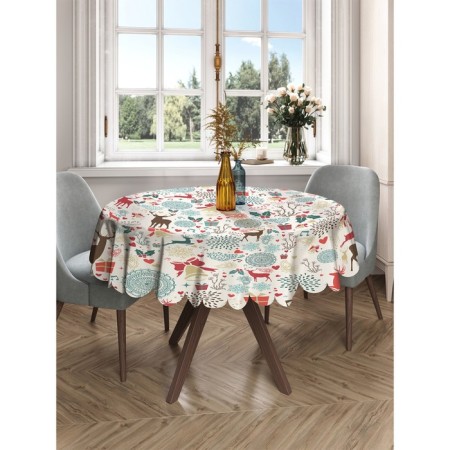 Photo scatter round, size 150x150 cm, Saten-2