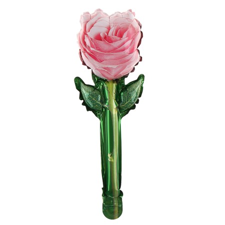 Foil ball 18 "Rose on a stick", the color is pink