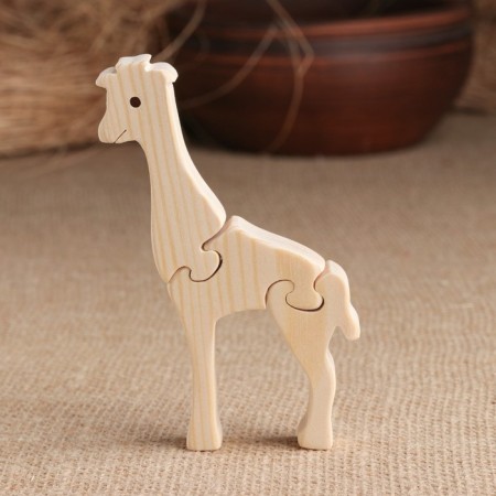 Harvesting for creativity mini puzzles "giraffe", wood, 7x11.6 cm