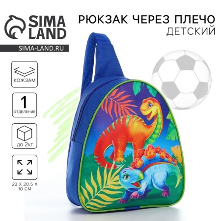 Baby backpack for a boy over the shoulder "dinosaurics", 23x20.5 cm, "dinosaurians"