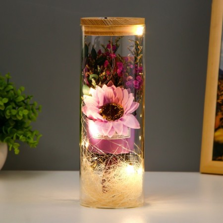 Nightnik Sobe "Bouquet with Pink Flower" LED from batteries LR1130 8x8x23 cm Risalux