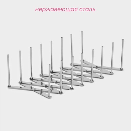 Kitchen holder for covers, pan, plates, stainless steel, 7 divisions-1