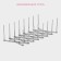Kitchen holder for covers, pan, plates, stainless steel, 7 divisions
