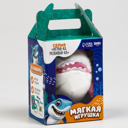 Training cards with a soft toy "shark", color mix-8