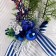 Decor "New Year's quirks" apples and twigs, 25 cm blue