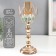 Summary Metal for 1 candle "Bun. White-green marble" gold 29x11x11 cm