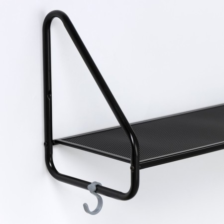Wall -mounted shelf "Barcelona 21", 65 × 24.5 × 30 cm, black color-2
