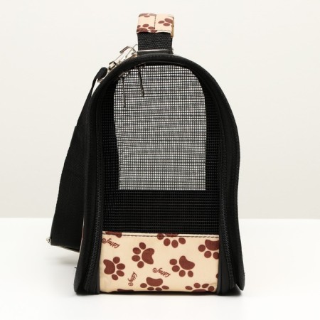 Bag - Animal Carriage "Happy" paws, beige, size m, 40 x 21 x 27 cm-4