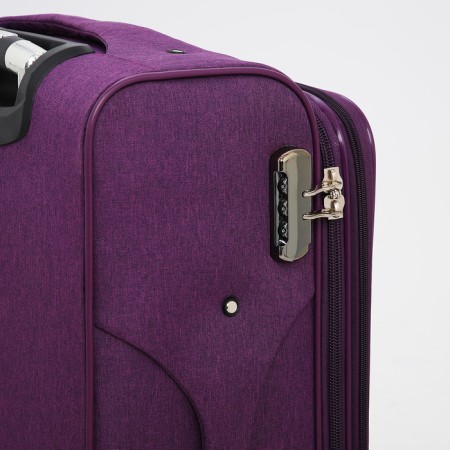 Small 24 suitcase "on lightning, code castle, with extension, purple color-4