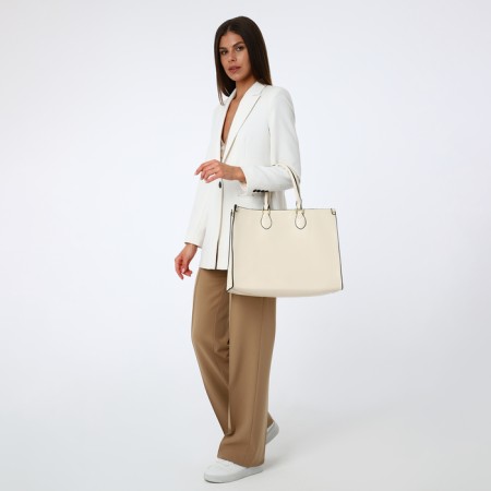 Women's bag with lightning, milk color-1