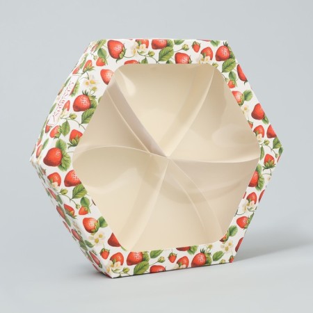Confectionery box, packaging "Strawberry", 23 x 23 x 4 cm-1