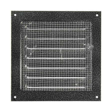 Ventilation grate Zein Lux RM1717SR, 175 x 175 mm, with a grid, metal, silver-5