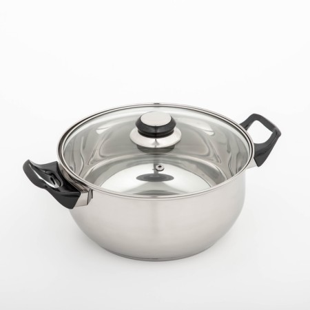 Pan, 3.7 l, d = 22 cm, capsule bottom, glass cover