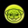 The reflective icon "Muzzle of the pug", D = 5.8 cm, color mix