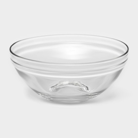 A set of glass salad bowls “Classic” with lids, 5 objects: 900/500/350/200/130 ml, blue color-6