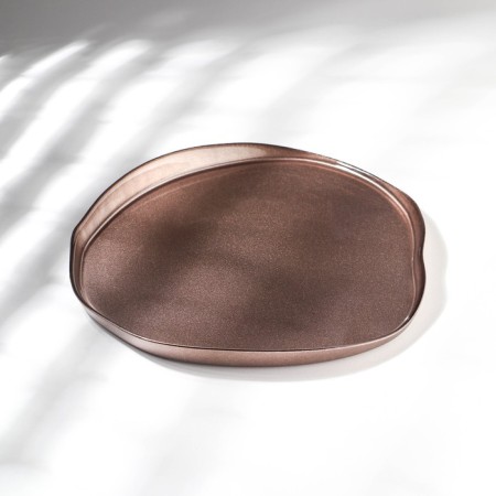 Trend, glass dish, d = 21 cm, brown color