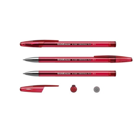 Gel pen Erichkrause R-301 Original Gel, red ink, node 0.5 mm, letter line 600 meters-6