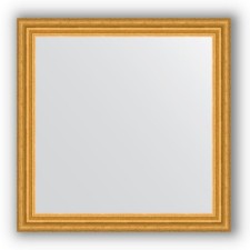 Mirror in the baguette frame - aged gold 67 mm, 76 x 76 cm, evoForm