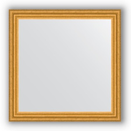 Mirror in the baguette frame - aged gold 67 mm, 76 x 76 cm, evoForm