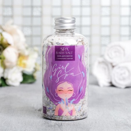 Bath Salt with Lavender Lavender Girl SPA, 370 g, Beauty Fooch-1