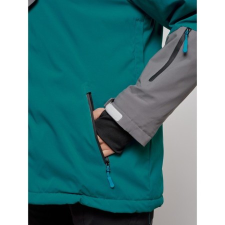 Ski jacket women's winter, size 60, dark green color-5