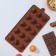 Form for chocolate of the share "Truffli", silicone, 21 × 10 × 2.2 cm, 15 cells, brown color