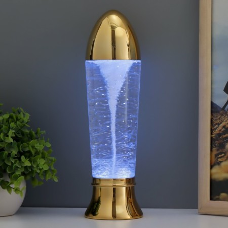 Lava-lamp "Whirlwind" LED from batteries 3haa USB gold 7x7x28cm