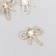 Decor for creativity metal, rhinestones "Bant with pearl" gold 2x2.2 cm
