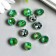 Buttons plastic for creativity 1 puncture "ball holography. Green" set 12 pcs d = 1.2 cm