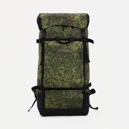 Tourist backpack, Huntsman, 40 l, cord department, 3 outer pockets, green color-2