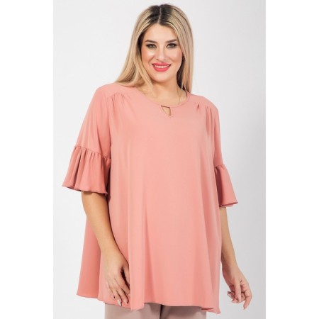 Female blouse, size 56, powder color