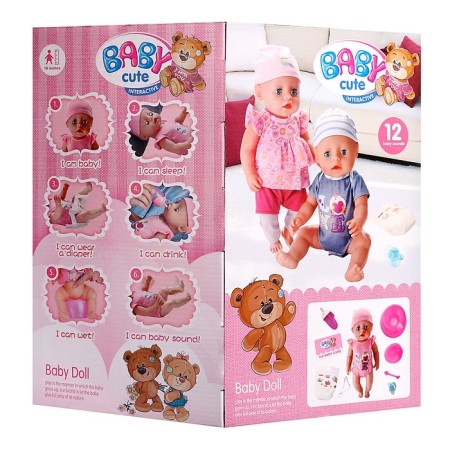 Pups functional "My baby", drinks, pisses, with accessories-14