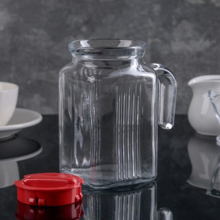 Glass Frig ", 600 ml, plastic red cover-2
