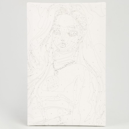 Picture on numbers for children "Blonde in Pink", 20 x 30 cm-3