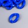 Decor for creativity plastic "Ring for the chain" bright blue set 25 pcs 2.3x1.65 cm