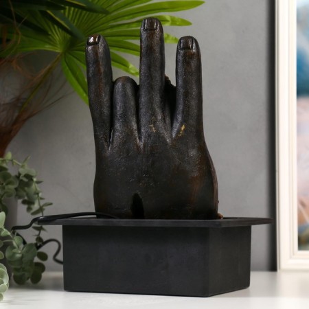 The desktop fountain from the network, backlight "Buddha and hand" 35x20x25 cm-3