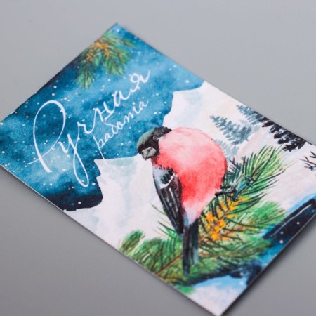 A set of postcards with seeds "grow itself" "Happy New Year!" 5*7cm-3
