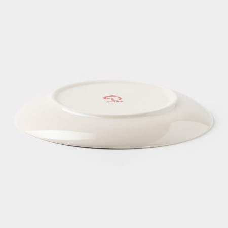 Board ceramic dessert shade "Michaela", D = 20 cm, red-pink color-2