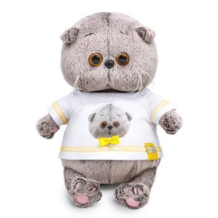 Soft toy "BABY BABY" in a T-shirt with a self-portrait, 20 cm BB-149