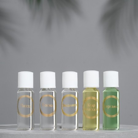 A set of essential oils "with light steam" fir, pine, eucalyptus, bergamot, cedar5x2 ml-4