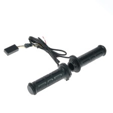 Handles of a steering wheel with heated, with a regulator, 12V, landing 22 mm, black, set 2 pcs